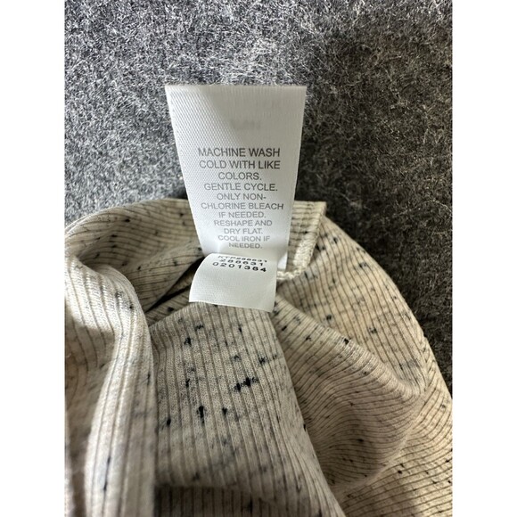 J. Jill Wearever Collection Top Womens XL Speckled Rib Knit Cream Boxy Stretch - Picture 10 of 10